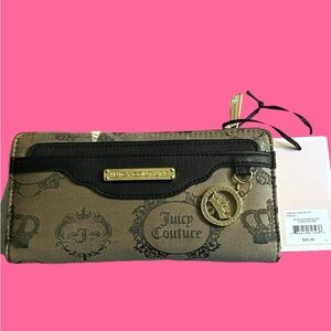 Juicy Couture Tan and Black Wallet with Gold Accents NO OFFERS🥰